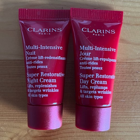🇫🇷Clarins Super Restorative Day & Night Cream Bundle (New, 12 mL) - Picture 2 of 16
